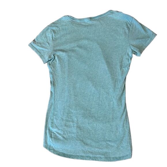 Nike Drifit Running Women’s Small Heathered Turquoise RUN Ladies Fit Tee Shirt - Picture 5 of 6